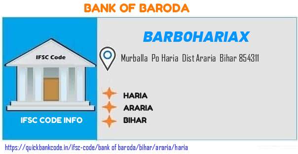 BARB0HARIAX Bank of Baroda. HARIA