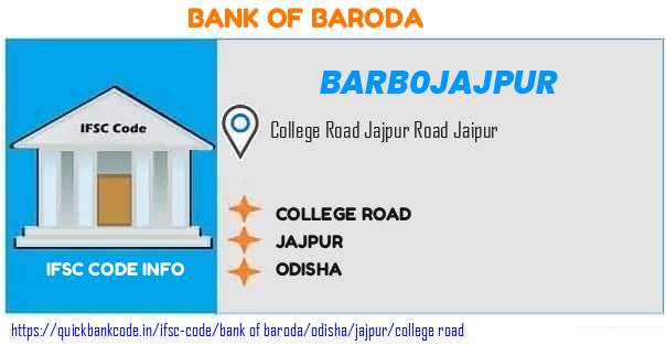 Bank of Baroda College Road BARB0JAJPUR IFSC Code