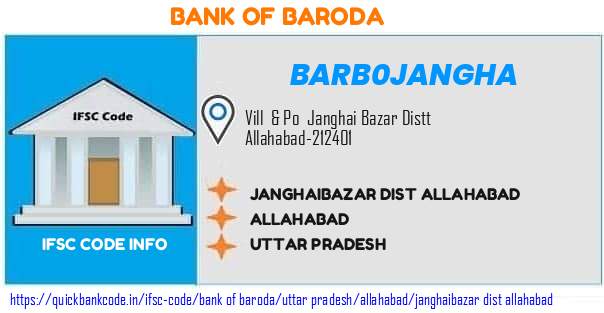 Bank of Baroda Janghaibazar Dist Allahabad BARB0JANGHA IFSC Code