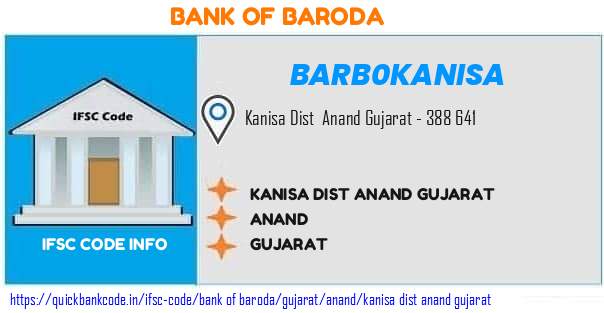 Bank of Baroda Kanisa Dist Anand Gujarat BARB0KANISA IFSC Code