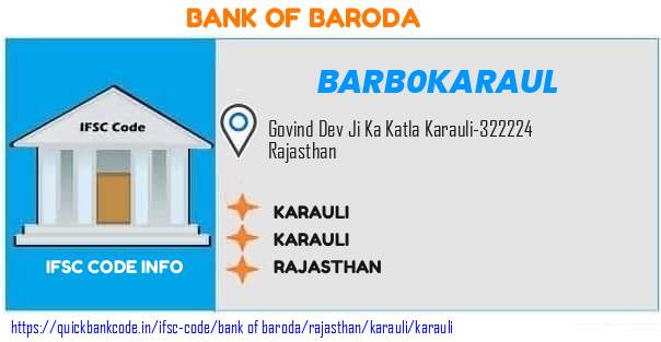 Bank of Baroda Karauli BARB0KARAUL IFSC Code