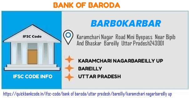 Bank of Baroda Karamchari Nagarbareilly Up BARB0KARBAR IFSC Code