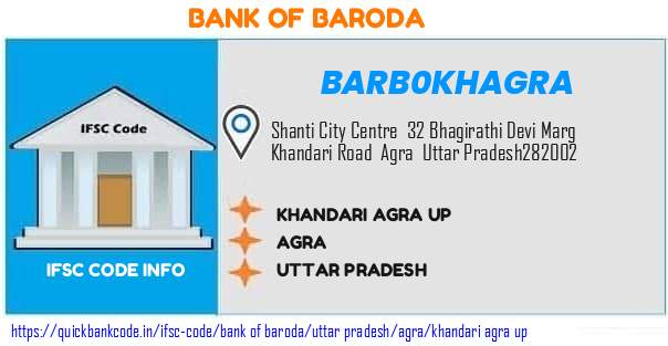 Bank of Baroda Khandari Agra Up BARB0KHAGRA IFSC Code