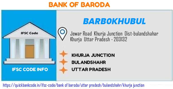 Bank of Baroda Khurja Junction BARB0KHUBUL IFSC Code
