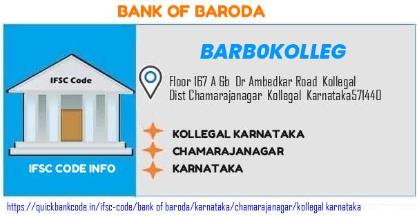 Bank of Baroda Kollegal Karnataka BARB0KOLLEG IFSC Code