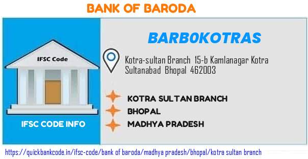 Bank of Baroda Kotra Sultan Branch BARB0KOTRAS IFSC Code