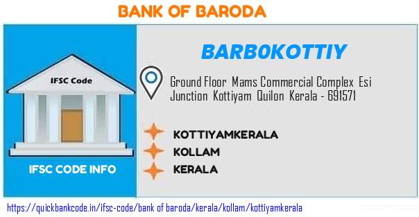 Bank of Baroda Kottiyamkerala BARB0KOTTIY IFSC Code