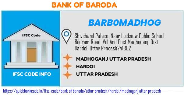 Bank of Baroda Madhoganj Uttar Pradesh BARB0MADHOG IFSC Code