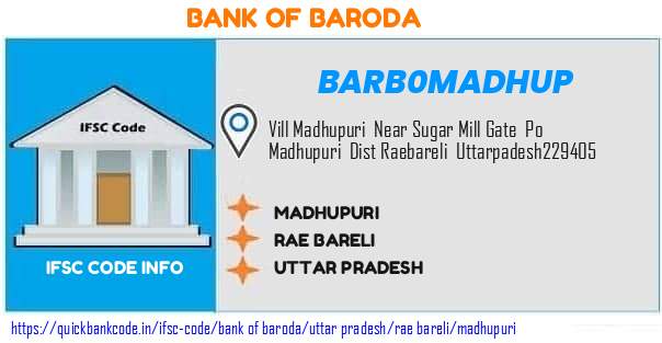 Bank of Baroda Madhupuri BARB0MADHUP IFSC Code