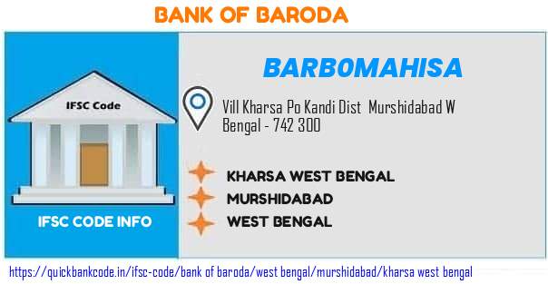 Bank of Baroda Kharsa West Bengal BARB0MAHISA IFSC Code