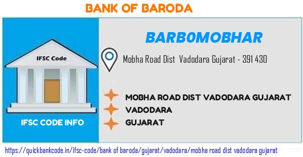 Bank of Baroda Mobha Road Dist Vadodara Gujarat BARB0MOBHAR IFSC Code