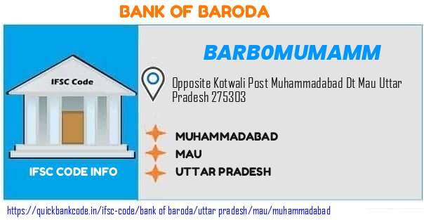 Bank of Baroda Muhammadabad BARB0MUMAMM IFSC Code