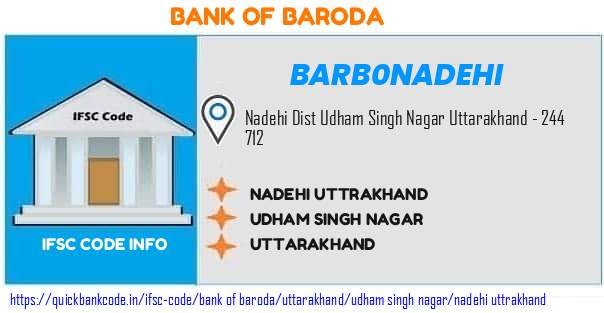 Bank of Baroda Nadehi Uttrakhand BARB0NADEHI IFSC Code