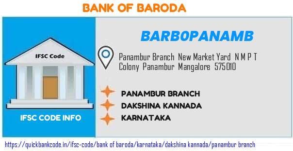 Bank of Baroda Panambur Branch BARB0PANAMB IFSC Code