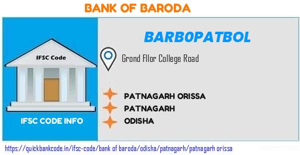 Bank of Baroda Patnagarh Orissa BARB0PATBOL IFSC Code