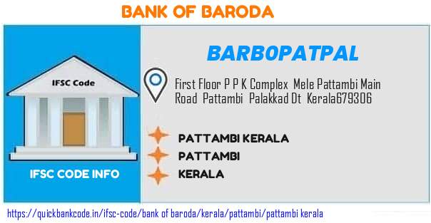Bank of Baroda Pattambi Kerala BARB0PATPAL IFSC Code