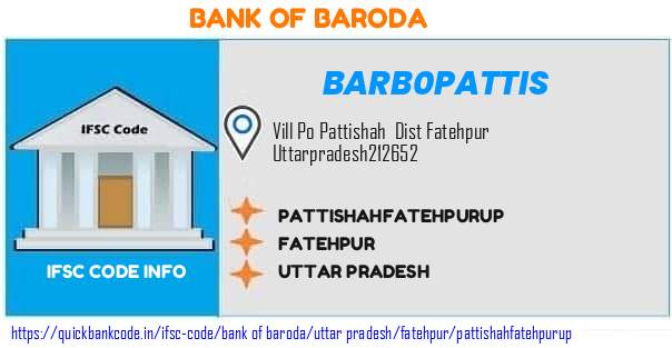 Bank of Baroda Pattishahfatehpurup BARB0PATTIS IFSC Code