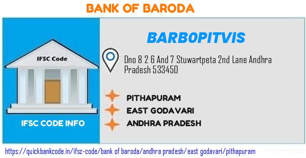 Bank of Baroda Pithapuram BARB0PITVIS IFSC Code