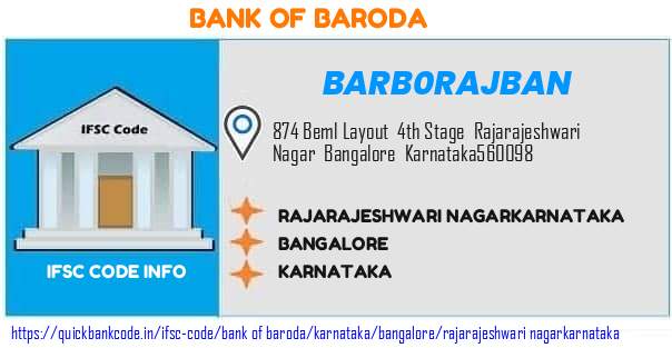 Bank of Baroda Rajarajeshwari Nagarkarnataka BARB0RAJBAN IFSC Code