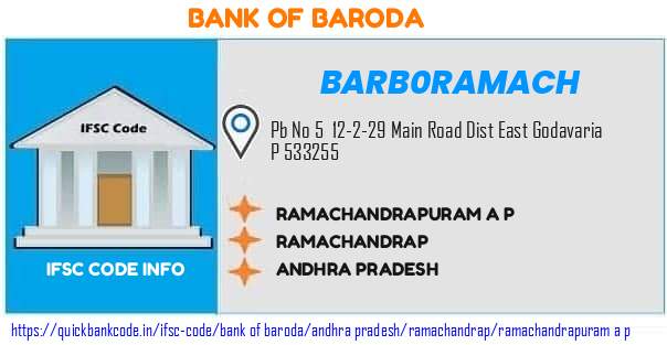 BARB0RAMACH Bank of Baroda. RAMACHANDRAPURAM A.P.