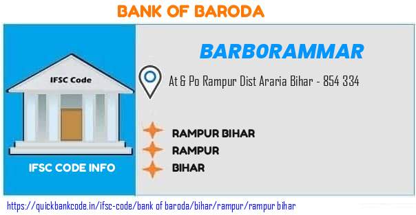 Bank of Baroda Rampur Bihar BARB0RAMMAR IFSC Code