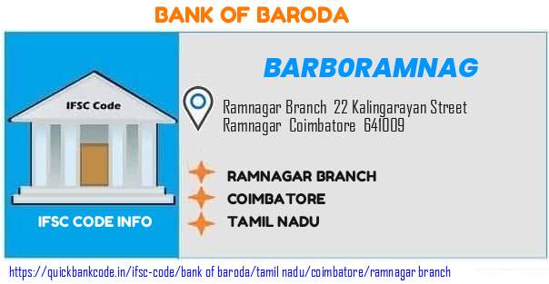 Bank of Baroda Ramnagar Branch BARB0RAMNAG IFSC Code
