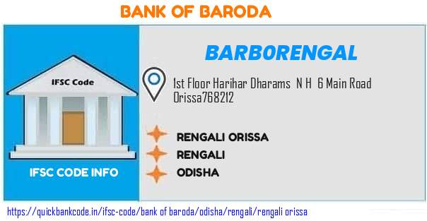 Bank of Baroda Rengali Orissa BARB0RENGAL IFSC Code