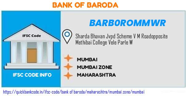Bank of Baroda Mumbai BARB0ROMMWR IFSC Code