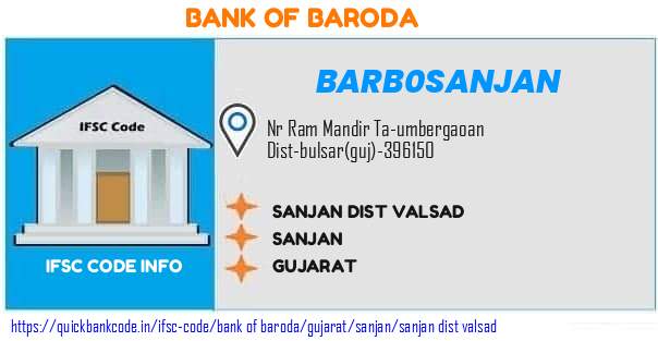 Bank of Baroda Sanjan Dist Valsad BARB0SANJAN IFSC Code