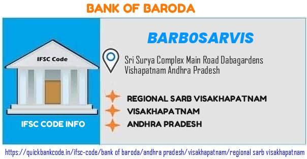 Bank of Baroda Regional Sarb Visakhapatnam BARB0SARVIS IFSC Code