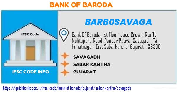 Bank of Baroda Savagadh BARB0SAVAGA IFSC Code