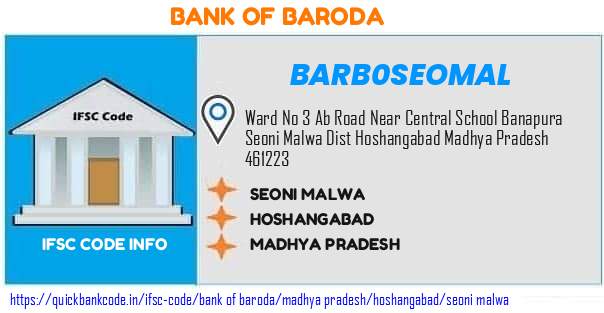 Bank of Baroda Seoni Malwa BARB0SEOMAL IFSC Code