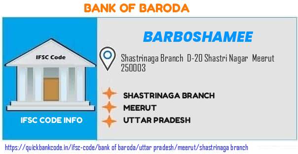 Bank of Baroda Shastrinaga Branch BARB0SHAMEE IFSC Code