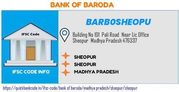 Bank of Baroda Sheopur BARB0SHEOPU IFSC Code