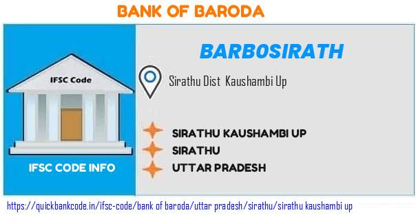 Bank of Baroda Sirathu Kaushambi Up BARB0SIRATH IFSC Code