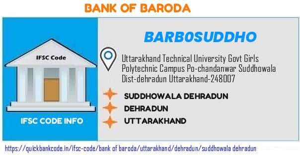 Bank of Baroda Suddhowala Dehradun BARB0SUDDHO IFSC Code