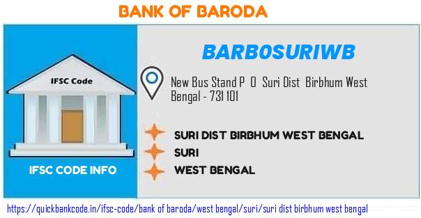 Bank of Baroda Suri Dist Birbhum West Bengal BARB0SURIWB IFSC Code