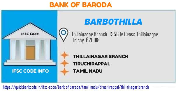 Bank of Baroda Thillainagar Branch BARB0THILLA IFSC Code