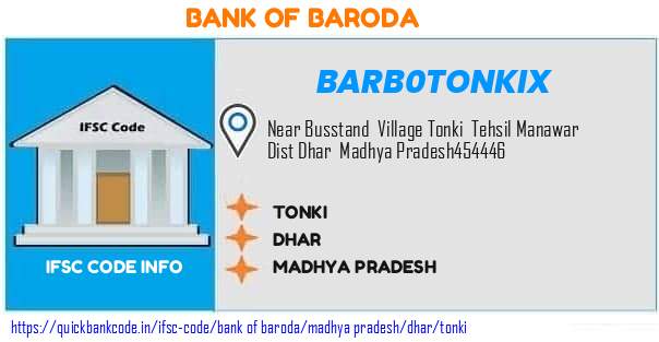 BARB0TONKIX Bank of Baroda. TONKI