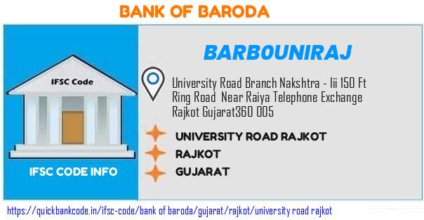 Bank of Baroda University Road Rajkot BARB0UNIRAJ IFSC Code
