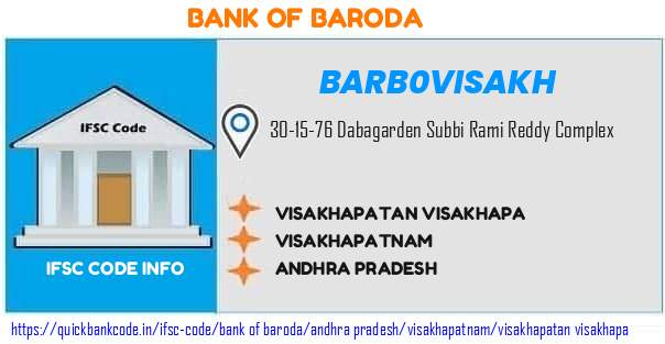 Bank of Baroda Visakhapatan Visakhapa BARB0VISAKH IFSC Code