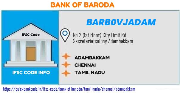 Bank of Baroda Adambakkam BARB0VJADAM IFSC Code