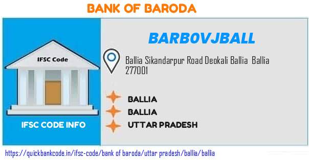 Bank of Baroda Ballia BARB0VJBALL IFSC Code