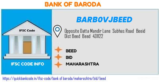 Bank of Baroda Beed BARB0VJBEED IFSC Code