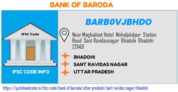 Bank of Baroda Bhadohi BARB0VJBHDO IFSC Code