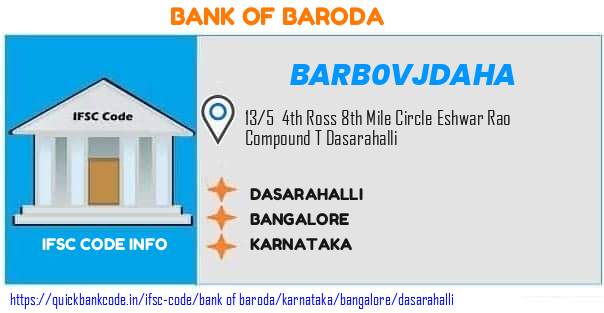 Bank of Baroda Dasarahalli BARB0VJDAHA IFSC Code