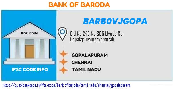 Bank of Baroda Gopalapuram BARB0VJGOPA IFSC Code