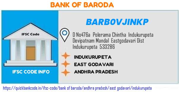 Bank of Baroda Indukurupeta BARB0VJINKP IFSC Code