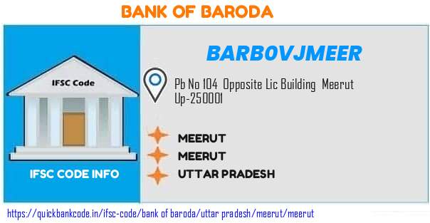 Bank of Baroda Meerut BARB0VJMEER IFSC Code