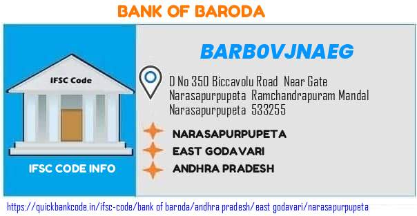 Bank of Baroda Narasapurpupeta BARB0VJNAEG IFSC Code